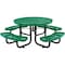 Global Industrial Round Kids Picnic Table, Green, Expanded Metal, 46 in L, 24-1/2 in H Overall 277150KGN - alternate 1